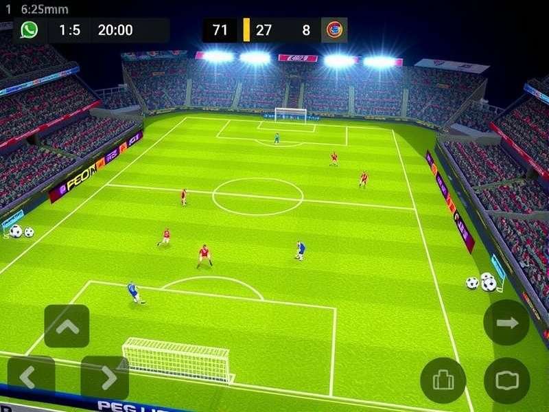 eFootball 2024 gameplay on a high-end Android phone showcasing realistic graphics