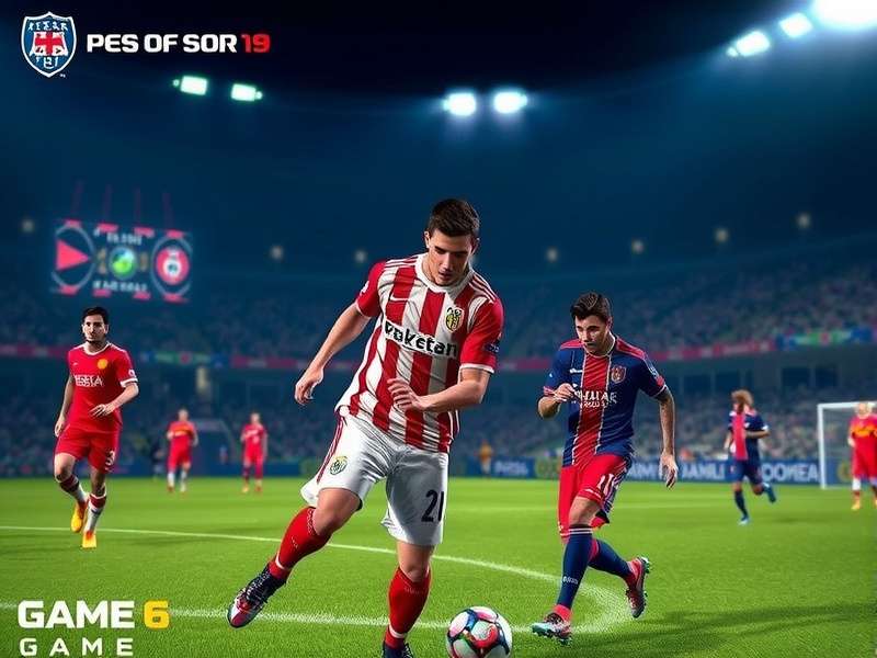 PES Football 2025 gameplay screenshot showing realistic player models and stadium atmosphere