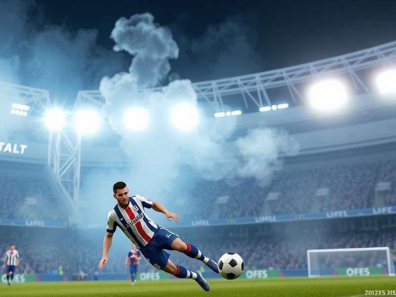 PES Football Life 2025 Smoke gameplay screenshot showing realistic graphics
