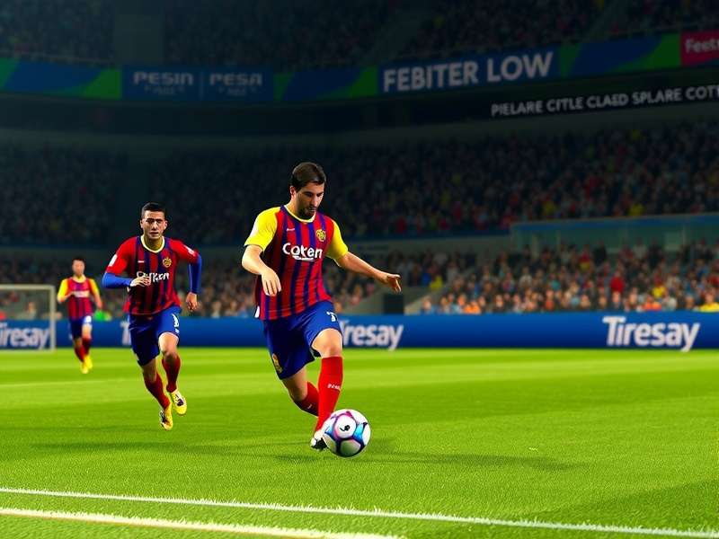 PES Football 2025 PC gameplay screenshot showing realistic player action