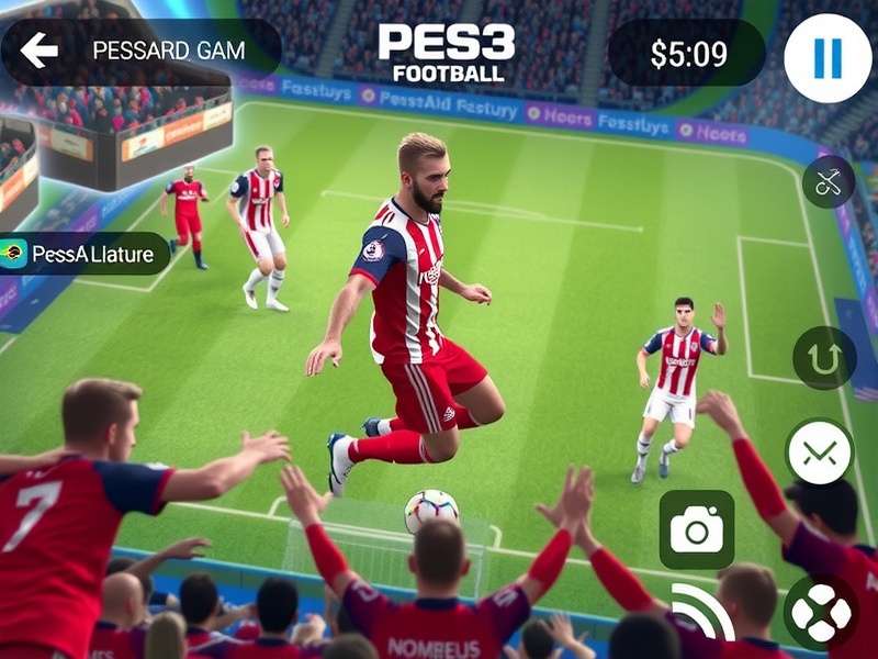PES Football Mobile 2023 Android gameplay screenshot showing realistic graphics