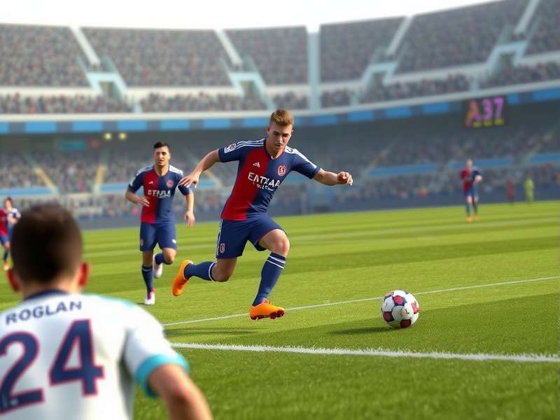 PES Football Life Mod Gameplay screenshot showing enhanced graphics and player models