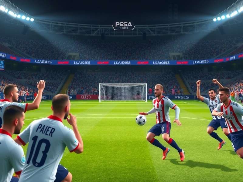 A person playing PES Football on a high-end gaming PC with a focused expression