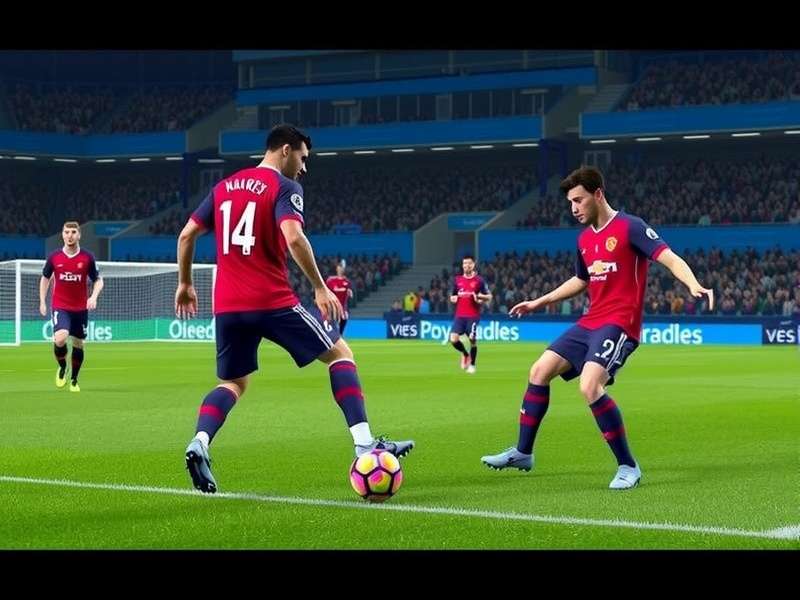 PES 2025 PS4 gameplay showing advanced tactical overlay and player movement