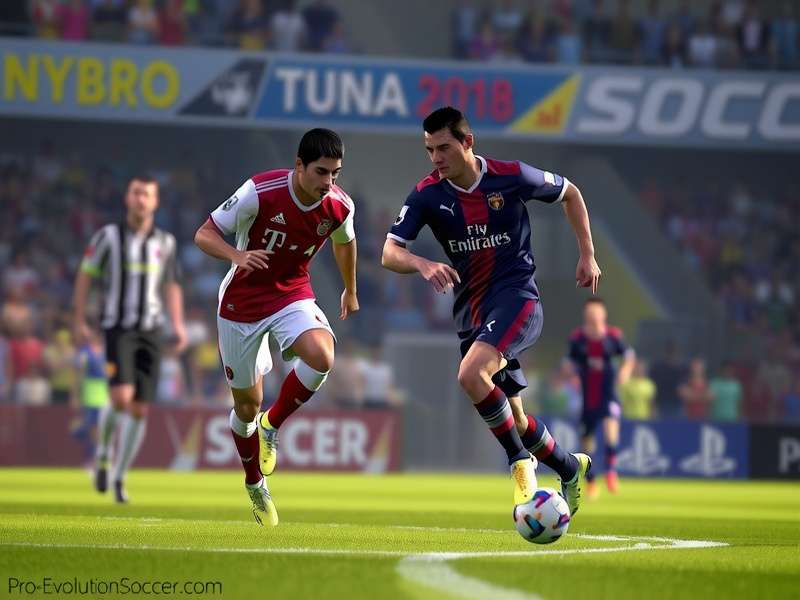 Pro Evolution Soccer 2024 gameplay screenshot showing realistic player animation