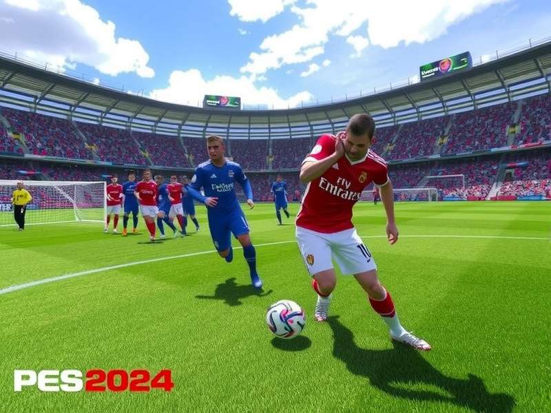 PES Football 2024 PS4 Gameplay Screenshot showing a match in progress