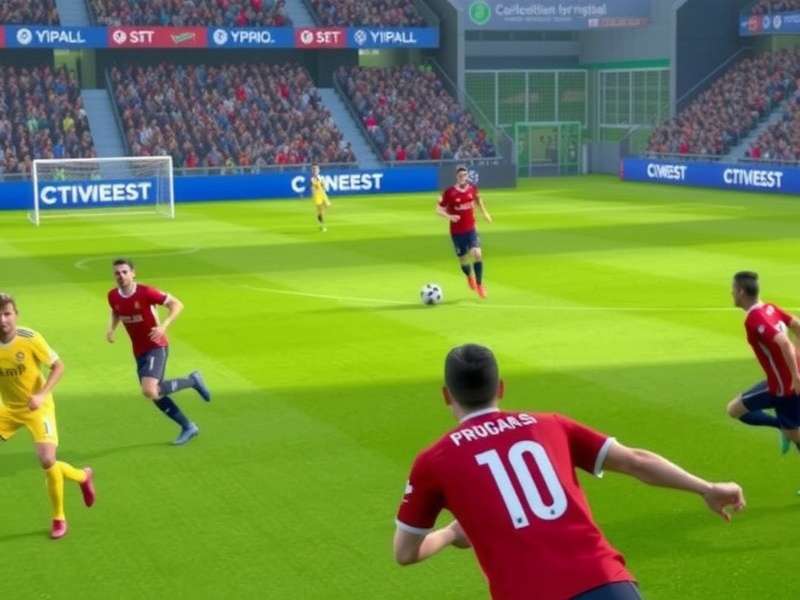 PES 2024 intense match gameplay showing advanced dribbling and stadium atmosphere
