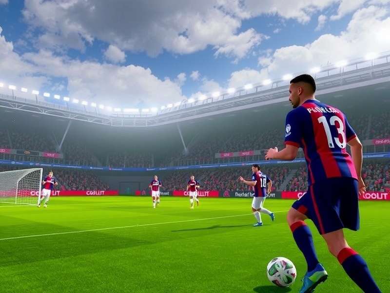 Dynamic football game action shot from Thursday Pes Football 2025