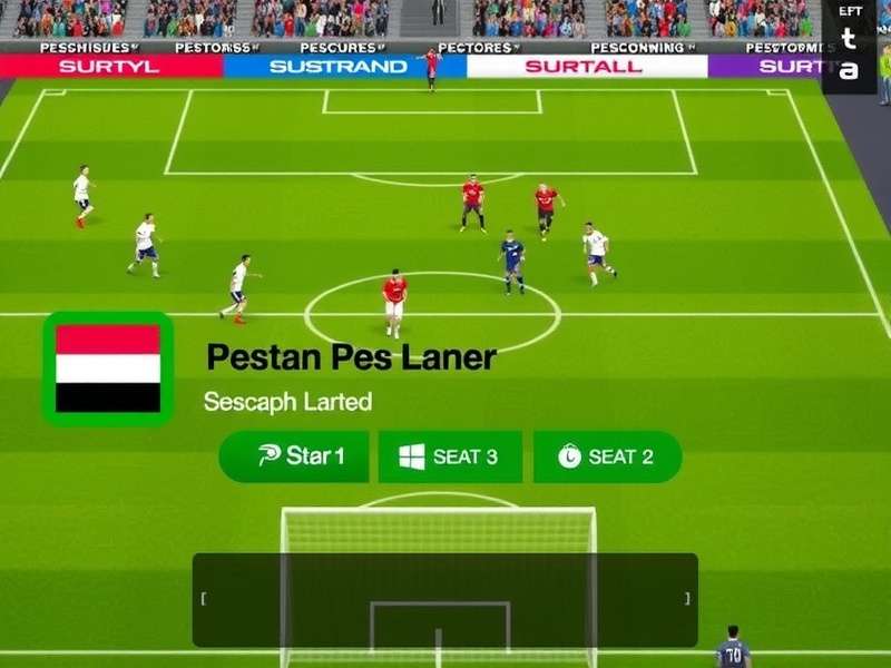 PES Football Game Screenshot showing realistic player action
