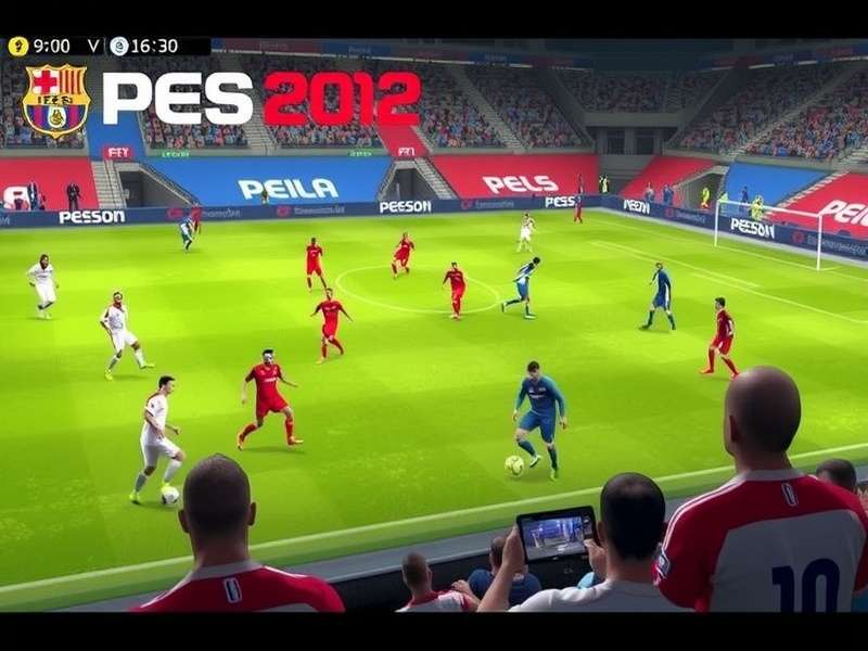 PES Football 2025 intense gameplay screenshot showing a striker taking a shot on goal