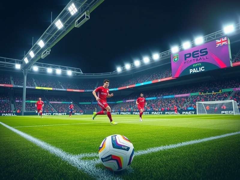 PES Football gameplay screenshot showing realistic graphics