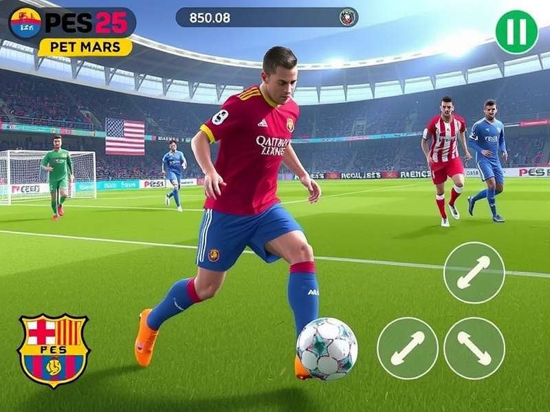 Pes Football 2025 Android — mobile football gaming on smartphone with stadium atmosphere