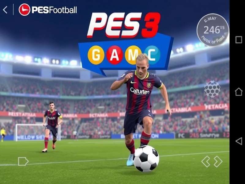 PES Football game downloaded for Android offline mode showing gameplay on mobile screen with Indian team jersey