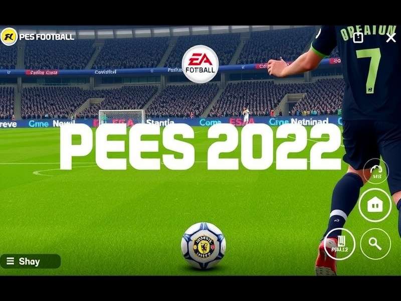 Pes Football 2022 Android gameplay screenshot showing a match in progress