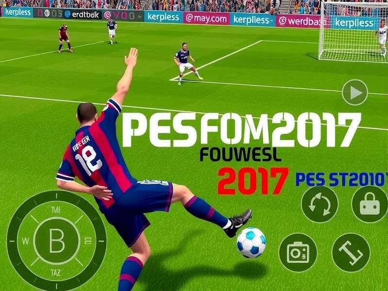 PES Football 2017 gameplay action shot featuring Real Madrid vs Barcelona