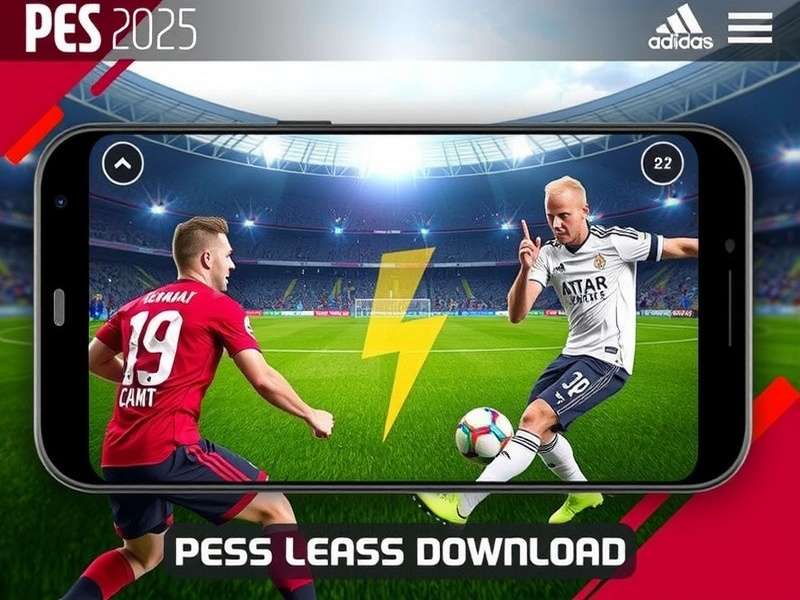 PES Football 2025 Android gameplay screenshot featuring next-gen mobile football experience